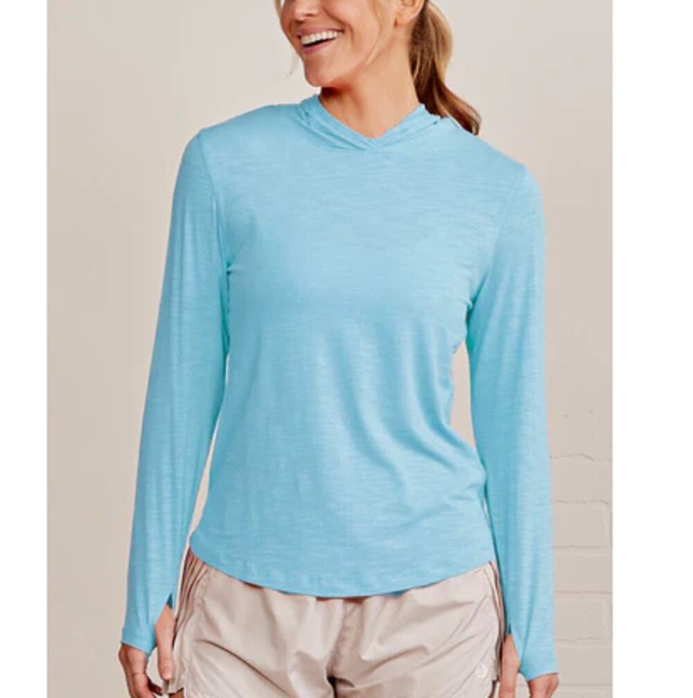 Tasc Women's Tropical Blue Recess Lightweight Hoodie Size XL